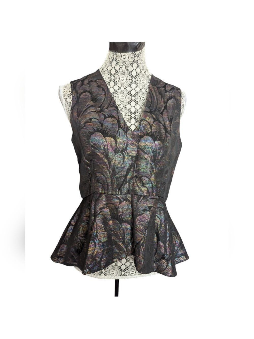 H&M Sleeveless Peplum Blouse